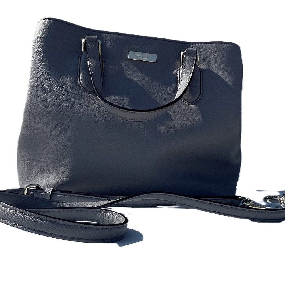 Kate Spade Grey Saffiano Leather Shoulder Handbag